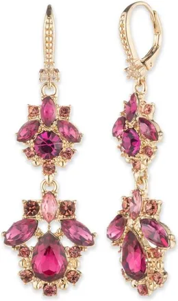Marchesa Cluster Double Drop Earrings in Pink at Nordstrom