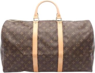 Louis Vuitton Pre-owned Keepall 50 Monogram Boston Bag - unisex - Vintage Weekendtas - Bruin - ONE Size - Leer - Vintage