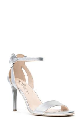 Nero Giardini Bow Ankle Strap Sandal in Silver at Nordstrom, Size 8Us