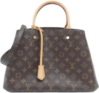Louis Vuitton Pre-owned Canvas Handbag - Dames - Vintage Handtas - Bruin - ONE Size - Vintage
