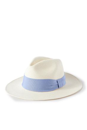 Frescobol Carioca Rafael Grosgrain-Trimmed Straw Panama Hat