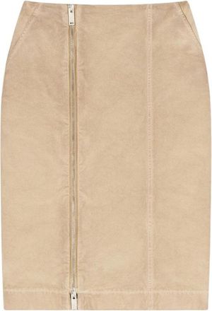 Halfboy Moderne Pencil Rok Rye Velden - Dames - Korte rokken - Beige - S - Katoen - Rokken