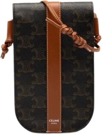 Celine Pre-owned Cross Body Bags, female, Brown, Size: ONE SIZE Pre-owned Vintage Cross Body Bag
