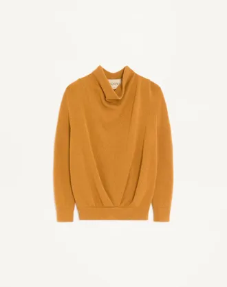Valentino Maglia Valentino in cashmere con collo alto drappeggiato Uomo OCRA XXL