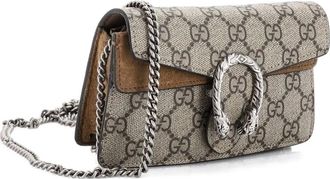 Gucci Dionysus Bag GG Coated Canvas Super Mini crossbody bag - Bruin