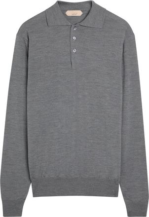 Aur&eacute;lien Wool Polo Shirt - Grey - XL