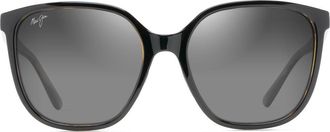 Maui Jim Good Fun 57mm PolarizedPlus2 Butterfly Sunglasses in Black at Nordstrom