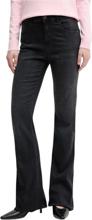 Emporio Armani Jeans met Hoge Taille - Dames - Flared Jeans - Zwart - W26 - Denim - Jeans