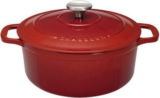 Chasseur Cacerola Redonda De Hierro Fundido Esmaltado 28cm Rub&iacute; - Puc472858