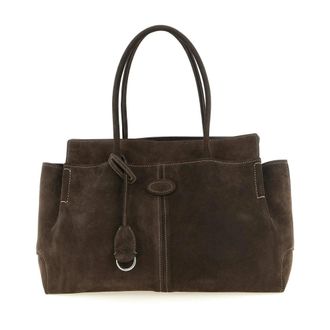 Tod's Su&egrave;de Tote Bag - Dames - Tassen - Bruin - Maat: ONE Size Su&egrave;de