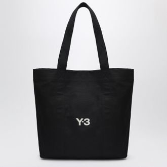 Yohji Yamamoto Black canvas bag with logo print