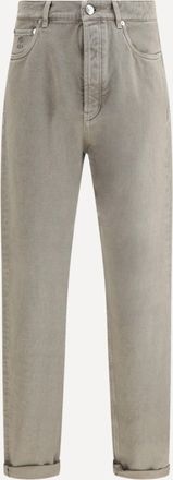 Brunello Cucinelli Pantaloni in denim tinto capo Man 46