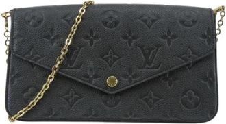 Louis Vuitton Pre-owned Vintage Monogram Empreinte Pouch - Dames - Vintage Schoudertas - Zwart - ONE Size - Leer - Vintage