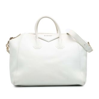 Givenchy Pre-owned Womens Antigona Medium Tote Bag - White Leather - One Size