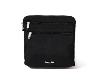 Baggallini Securtex Anti-Theft Large Crossbody Cross Body Womens Handbags Black, Nylon