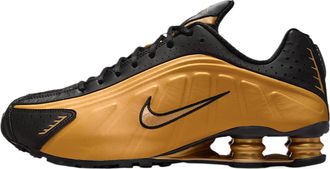 Nike Nike Shox R4 Mens Shoes (Metallic Gold/Black/Metallic Gold), Metallic Gold/Black/Metallic Gold, 9 UK