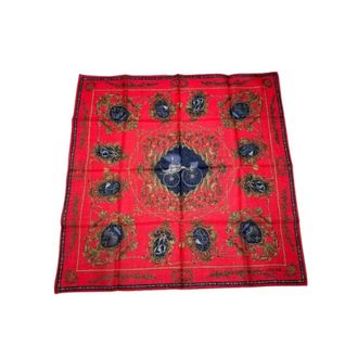 Celine Pre-owned Vintage Zijden Sjaal - unisex - Vintage Accessoires - Rood - ONE Size - Vintage