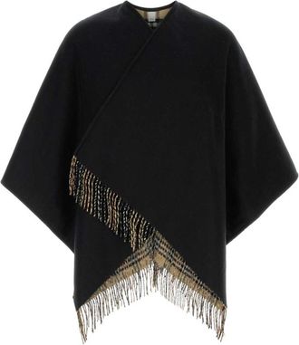 Burberry Black Solid V Neck Jacket