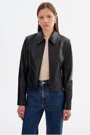 LaMarque Oceana | Fitted Leather Jacket in Black at Nordstrom, Size Xx-Small