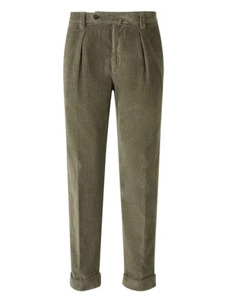 Berwich pleated corduroy trousers - Green
