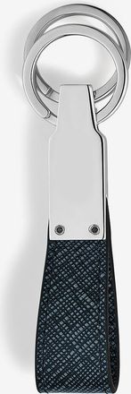 Montblanc Schl&uuml;sselanh&auml;nger aus Saffianoleder Sartorial Loop Tweed Blue