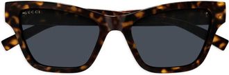 Gucci Occhiali da sole geometrici - Marrone