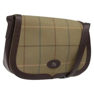 Burberry Pre-owned Cross Body Bags, female, Brown, Size: ONE SIZE Pre-owned Canvas Shoulder Bag