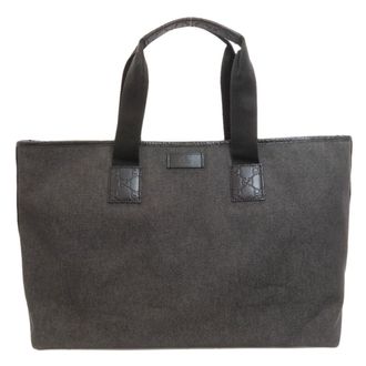 Gucci Black Canvas Tote Bag (Pre-Owned)