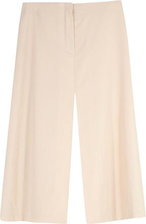 Herm&egrave;s Cream Wool Culottes Size XXS