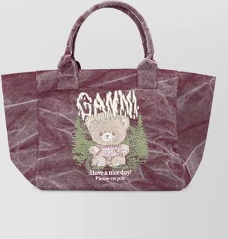 Ganni medium recycled cotton tote bag