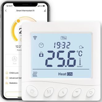 OEM Termostato Con Conexi&oacute;n Wifi Para Calefacci&oacute;n/caldera De Gas, Con Calendario Y Mando A Distancia, No Requiere Hub, Compatible Con Alexa Y Google Home 