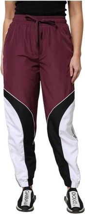 Dolce & Gabbana Multicolor hoge taille jogger sweatpants - Dames - Sweatpants - Veelkleurig - S - Polyester - Broeken