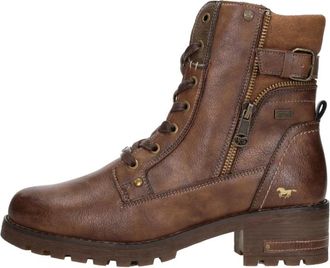 Mustang Veterschoenen Hoog - Dames - Veterlaarzen - Bruin - 41 EU - Schoenen