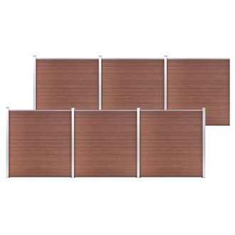 vidaXL Valla De Jard&iacute;n De Wpc Marr&oacute;n 1045x186 Cm Vidaxl