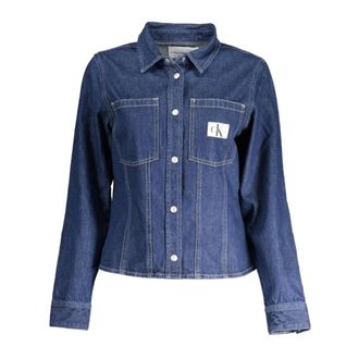 Calvin Klein Dames, Jassen, Blauw, Maat: L Katoen