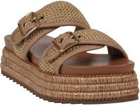 GC SHOES Lorena Raffia Platform Slide Sandal in Natural at Nordstrom Rack, Size 8.5