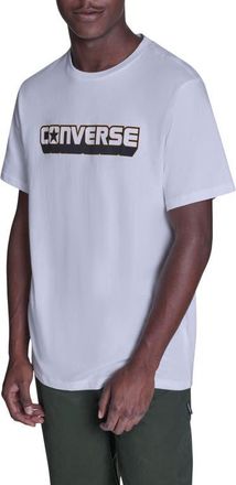 Converse Dimension Logo Tee in White 10A at Nordstrom, Size X-Large