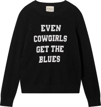 JUMPER 1234 Womens Even Cowgirls Crewneck Sweater In Black