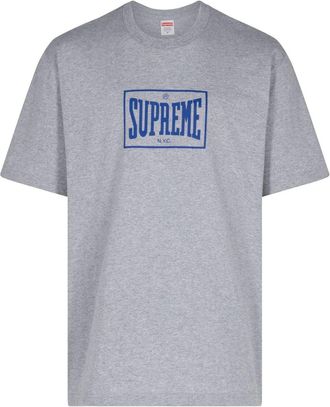 SUPREME Warm Up Grey T-shirt - unisex - Cotton - M