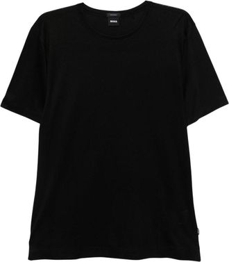 HUGO BOSS Black Solid Crew Neck T-Shirt