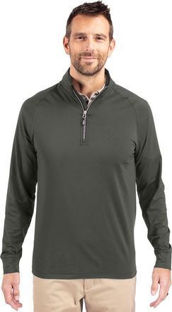 Cutter & Buck Adapt Eco Knit Stretch Recycled Mens Quarter Zip Pullover