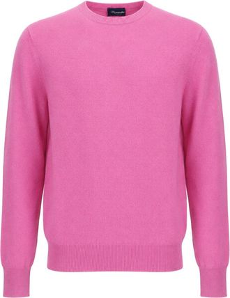 Drumohr Pink Round Neck Cashmere Silk Sweater