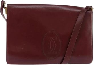 Cartier Pre-owned Vintage Cross Body Bag - Dames - Vintage Schoudertas - Rood - ONE Size - Leer - Vintage
