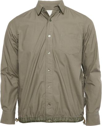 sacai Giacca-camicia con coulisse - Grigio