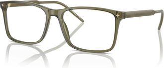 Giorgio Armani Rechthoekige Zonnebril - Heren - Brillen - Groen - 57 MM - Accessoires