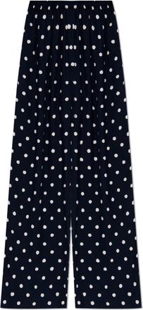 Balenciaga Broek met stippenpatroon - Dames - Wijde Broeken - Blauw - 2XS - Broeken