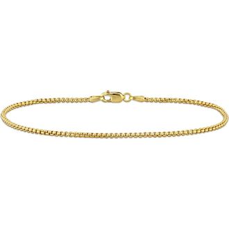 Delmar Round Box Link Bracelet, 1.60mm in Gold at Nordstrom Rack