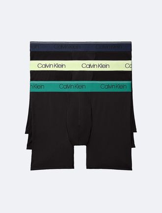 Calvin Klein Mens Micro Stretch 3-Pack Boxer Brief - Black - XXL