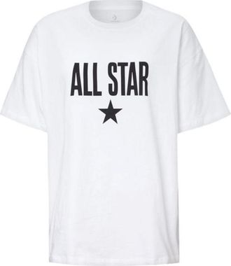 Converse (WMNS) Converse Chuck Taylor All Star T-Shirt Asia Sizing White Black 10020932-A01