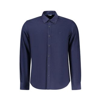 North Sails Shirt met lange mouwen - Heren - Casual Overhemden - Blauw - M - Katoen - Overhemden